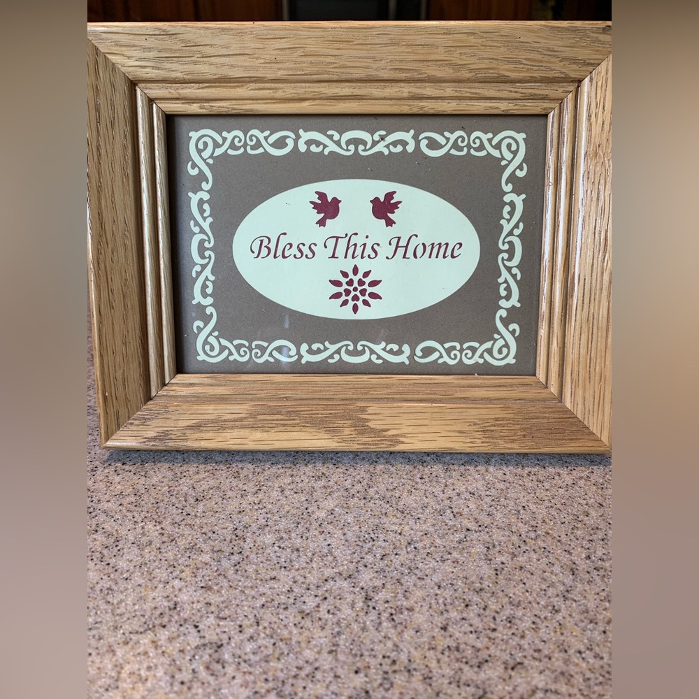 Bless this house cut work framed